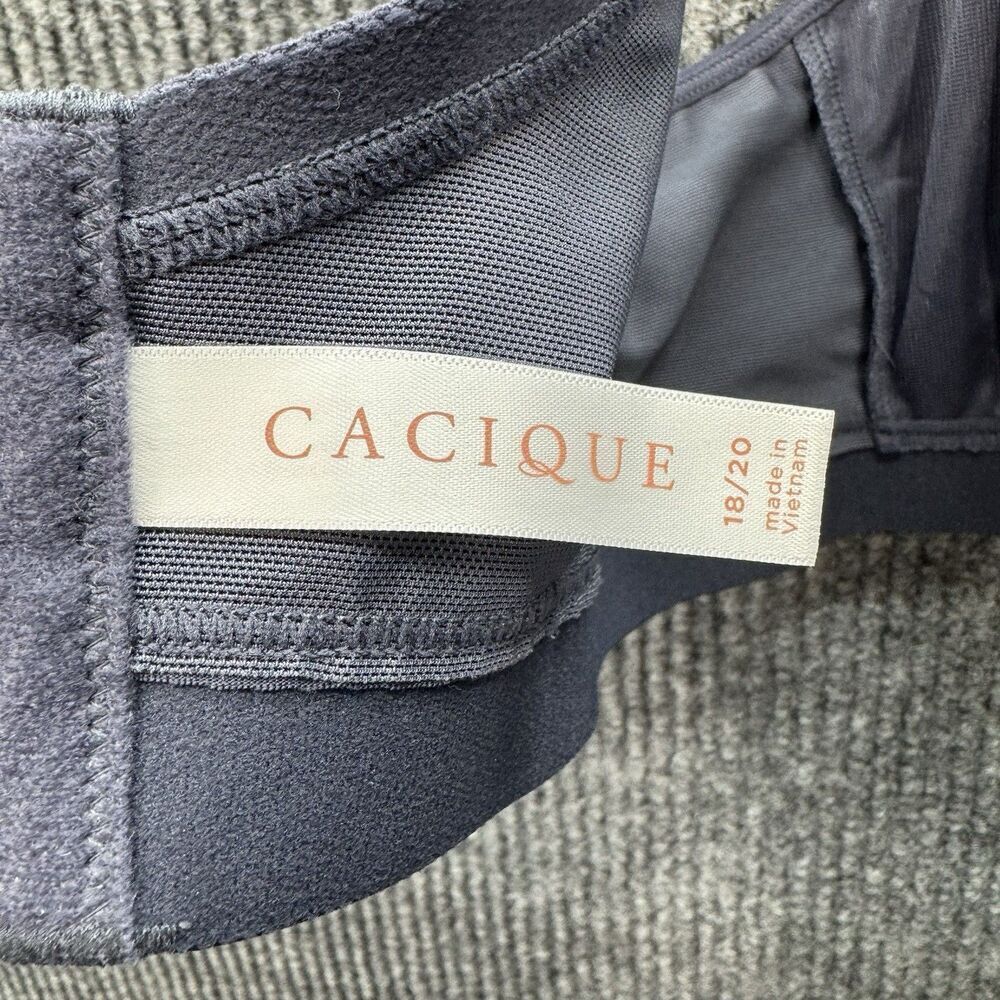 Cacique Shimmer Glitter Bralette Size 18/20 Purple Convertible Straps Unlined - Picture 4 of 6